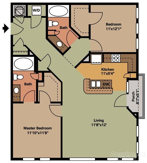 C1 -- 2 bedroom 2 bathroom Floorplan With Measurements, Unique Tiny Home Floor Plans, Small Home 2 Bedroom, 2 Bedroom Plus Den Floorplan, 28x32 House Plans, Small House With Office, 900sqft House Plans 2 Bedroom, Tiny Two Bedroom House, 2 Bedroom 2 Bathroom Floor Plans