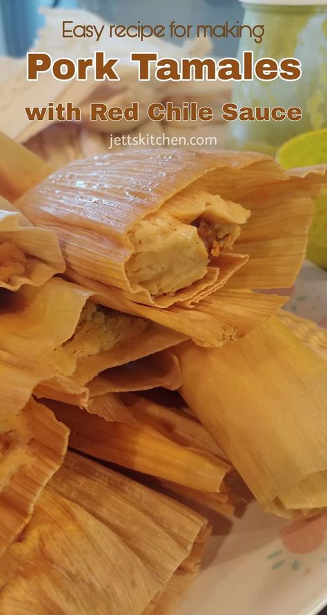 Red Pork Tamales Recipe, Tamale Meat Recipe, Authentic Tamales Recipe, Tamale Sauce, Recipe For Pulled Pork, Homemade Tamales Recipe, Tamales Recipe Pork, Homemade Tamales, Pork Tamales