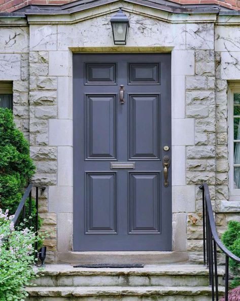 2023 Front Door Paint Color Trends Valspar Blue, White Stucco Exterior, Navy Front Door, Grey Front Door, Paint Color Trends, Front Door Paint, Exterior Door Colors, Paint Patterns, Blue Front Door