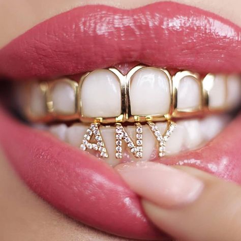 Open face Gold Grillz For Females. Bottom Grillz Personalized Female Grillz Diamond, Grillz For Females, Open Face Grillz, Girl Grillz, Bottom Grillz, Dental Jewelry, Grillz Teeth, Diamond Grillz, Diamond Teeth