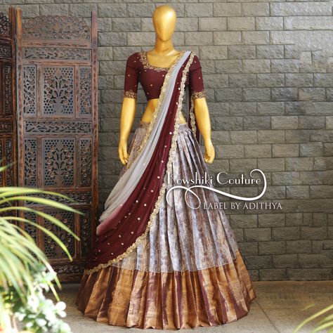 By popular demand, we’re excited to offer this stunning Kanchi Pattu Lehenga at just ₹14,800!  Handcrafted Intricate Detailing on the blouse Paired with a Gorgeous Georgette Dupatta Perfect for weddings, pooja events, and special occasions Don’t miss out on this luxurious outfit at an unbeatable price!  📲 WhatsApp: +91 8125051875 to place your orders now! Pattu Lehenga, Lehenga Blouse Design, Langa Voni, Lehenga Blouse Designs, Georgette Dupatta, Half Saree Designs, Lehenga Blouse, Half Saree, Blouse Design