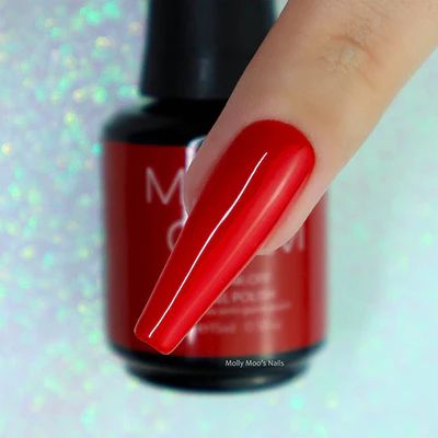 Welcome to LV apple red creme gel polish swatch from Madam Glam Diy Gel Manicure, Madam Glam, Red Manicure, Soak Off Gel Nails, Fall Acrylic Nails, Red Nail Polish, Nail Plate, Apple Red, Palm Oil Free Products