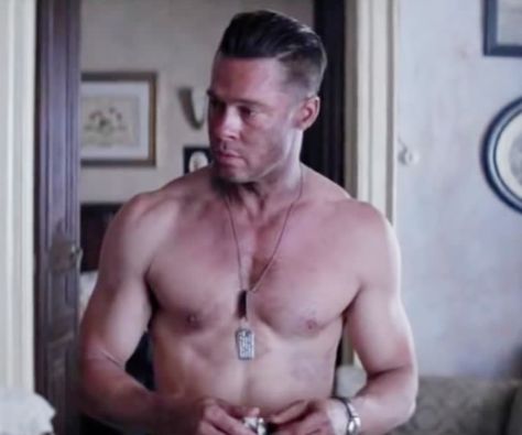 Brad Pitt's Best Shirtless Onscreen Moments | InStyle Brad Pitt Shirtless, Brad Pitt Images, Brad Pitt Fury, Fury 2014, Fury Movie, Karate Kick, Brad Pitt And Angelina Jolie, Thelma Louise, Tyler Durden