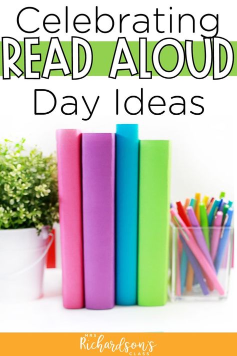 World Read Aloud Day (WRAD) is a day created to celebrate reading aloud and sharing stories. What a fun day to celebrate in your classroom! This blog post has some World Read Aloud Day activities and ideas to make reading aloud fun! Your students will get to practice reading aloud in several different ways! You can also use interactive read alouds to help your students learn important skills like synthesizing, making predictions, and making predictions. Check out the ideas here! Reading Day Ideas, Reading Celebration Ideas, Reading Day Activities, Reading Month Ideas, Reading Week Ideas, World Read Aloud Day, Interactive Read Aloud Lessons, Nonfiction Activities, Activities For The Classroom