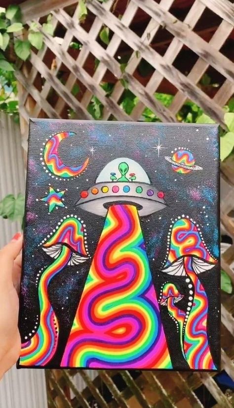 trippy galaxy painting #art Alien Painting, Arte Indie, Psychadelic Art, Trippy Painting, Hippie Painting, Simple Canvas Paintings, Easy Canvas Art, Indie Art, Canvas Painting Designs