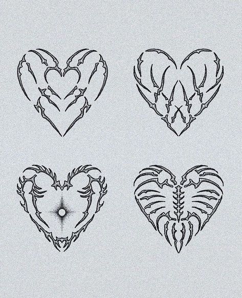 Tattoos Inspos, Hand Ideas, Grunge Tattoo, Sigil Tattoo, Bone Tattoos, Sharpie Tattoos, Doodle Tattoo, Tattoo Style Drawings, New Heart