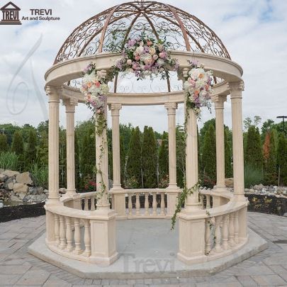 Marble Gazebo-marble gazebo for sale-Garden Statues|Fountain|Gazebo|Planter For sale Fancy Gazebo, Wedding Gazebo Ideas, Gazebo For Wedding, Fancy Architecture, Roman Furniture, Marble Gazebo, Wedding Ceremony Decoration, Gazebo Design, Gazebo Decorations