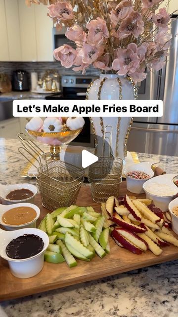 Reina G. Slim on Instagram: "Apple Fries Board 🍏🍎 What you will need👇🏻

Such a fun way to serve up apples this Fall or anytime really! This Apple Fries Board is perfect alternative to traditional apple caramel bar. Not only it’s a hit for kids but adults too when hosting! It was so easy and so fun to make. Cut up your choice of apples using the veggie crinkle cut cutter and serve with your favorite toppings. This is how I usually cut apples for the boys especially for their school lunches. Great to do after apple picking day! 
Check the comment section for a tip on how to prevent apples from browning😉

What you will need: 👇🏻
▫️Choice of Apples: I used (Granny Smith and Red delicious apples) Honey crisp is good too!
▫️Toppings: I used 
 •Sprinkles 
 •Shredded Coconut 
 •Crushed Peanu Prevent Apples From Browning, Fries Board, Apple Fries, Honey Crisp, Apple Caramel, Red Delicious Apples, Caramel Bars, Fried Apples, School Lunches