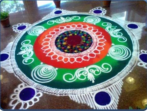 75 Simple Rangoli Designs With Best Decorative Ideas | Styles At Life Sanskar Bharti Rangoli, Rangoli Decoration, Diwali Lamp, Sanskar Bharti Rangoli Designs, Creative Rangoli, Indian Rangoli Designs, Border Rangoli, Rangoli Simple, Latest Rangoli