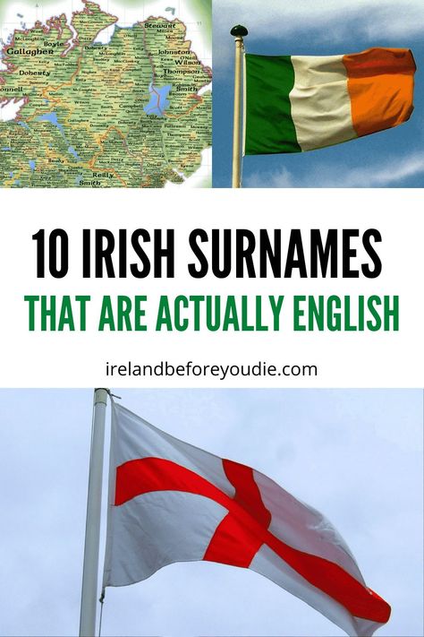 There is always confusion when it comes to the homeland of a name, so here are ten Irish surnames that are actually English. #Irishsurnames #Irishnames #Englishnames Popular Last Names, Welsh Surnames, Irish Last Names, Irish Wedding Traditions, Irish Things, Irish Surnames, Irish English, Best Of Ireland, English Surnames