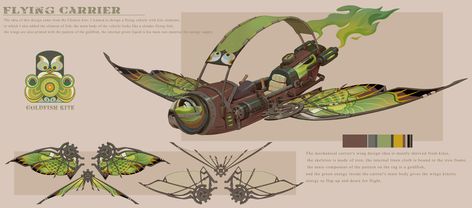 ArtStation - Flying Carrier, Z1D17 Flying Vehicles, Illustration Art Design, Kite Flying, Kites, Vehicle Design, Personal Project, Goldfish, Bird Art, Dungeons And Dragons