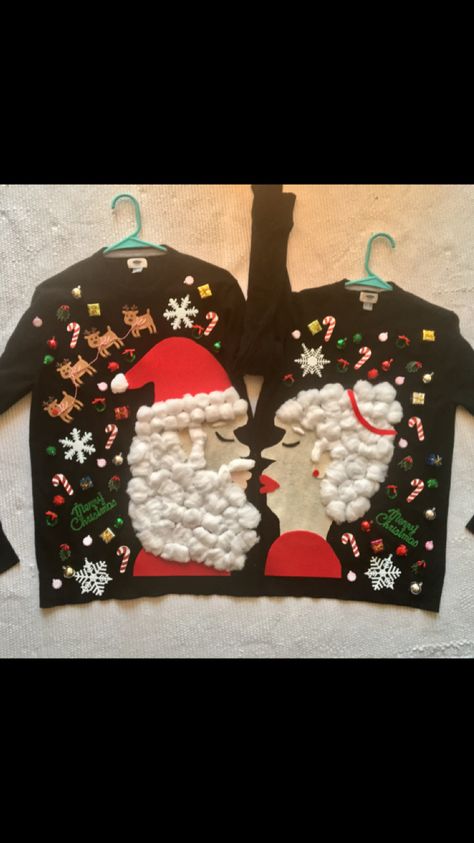 Ugly Christmas Sweater Diy, Christmas Sweater Diy, Homemade Ugly Christmas Sweater, Ugly Christmas Sweater Diy Funny, Ugly Christmas Sweater Outfit, Couples Christmas Sweaters, Christmas Sweater Women, Diy Christmas Sweater, Christmas Sweater Outfits