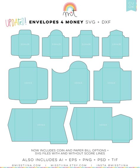 Envelope Templates For Card Making Diy Envelope Template, Envelope Template Printable, Envelope Templates, Money Bill, Bill Holder, Silhouette Curio, Slimline Cards, Money Holder, Money Envelopes