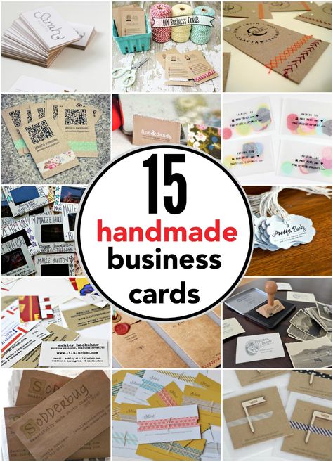 15 Handmade Business cards you can make yourself. Fun Business Cards, Handmade Business Cards, Make Business Cards, Diy Business Cards, Do It Yourself Crafts, Cool Business Cards, Business Inspiration, Craft Business, Handmade Business