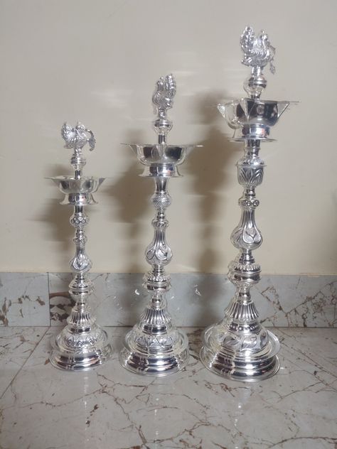 Silver Deepam, Silver Diya, Diwali Gift Items, Puja Ghar, Silver Articles, Gold Video, Handcrafted Lamp, Pooja Items, Silver Lamp