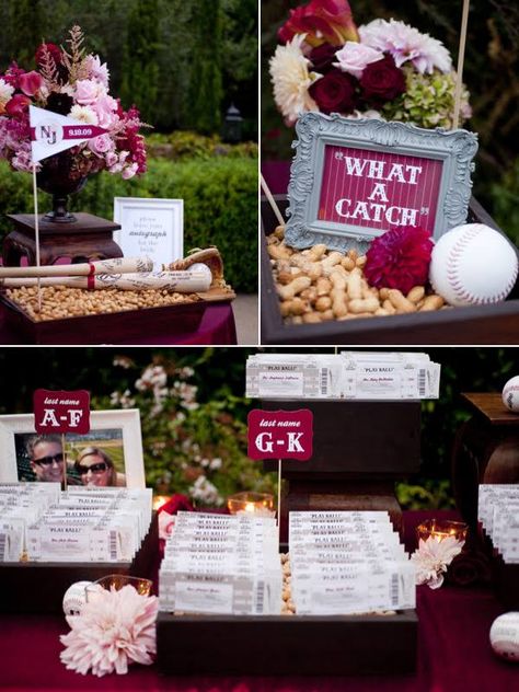 Baseball Theme Wedding by Amorology – Style Me Pretty Baseball Theme Wedding, Softball Wedding, Southern Romance, Sports Themed Wedding, Baseball Wedding, Baseball Theme Party, Fake Wedding, Pinterest Wedding, Sports Wedding