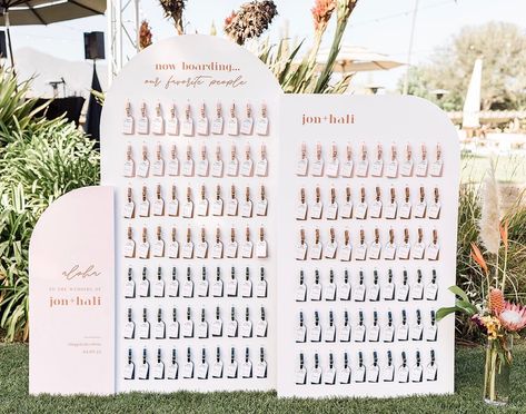 Amy Park on Instagram: “Loved my brides idea of luggage tags as escort cards and also as favors! Was a little nervous about this installation because we did it on…” Travel Tag Wedding Favor, Travel Tag Seating Chart, Luggage Tag Wall Wedding, Plane Ticket Seating Chart, Luggage Tag Wedding Favors Display, Luggage Tag Name Places, Luggage Tags For Wedding Guests, Wedding Seating Chart Luggage Tags, Boarding Pass Seating Chart