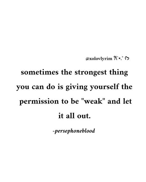 🐧: sometimes, things get too hard, too noisy, and you'll feel disheartened ...like everything is crumbling down and your efforts seems futile ...on those days let yourself lose. Let yourself be weak and let those emotions out..let yourself breathe....don't try to hold it all up. Relax and release ... be gentle with yourself because you deserves it :) .... ... quote by @persephonesblood 🫶🏻 ... ... .. ... #alessia #persephoneblood #healing #healingquotes #mentalhealth #mindset Disheartened Quotes, Persephonesblood Alessia, Let Yourself Feel, Gentle With Yourself, Dont Lose Yourself, You Dont Say, Hard Quotes, Be Gentle With Yourself, Feeling Better