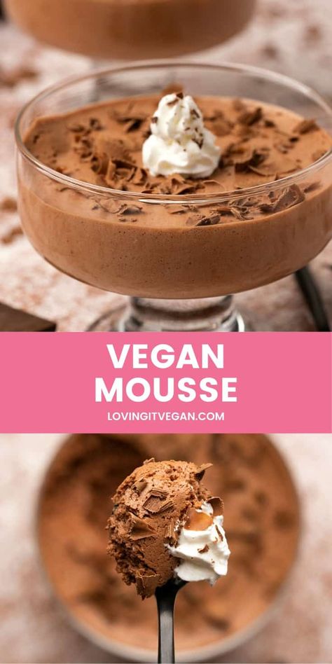 Peanut Butter Mousse Pie, Chocolate Peanut Butter Mousse, Vegan Mousse, Mousse Pie, Vegan Chocolate Mousse, Dessert Mousse, Disney Desserts, Peanut Butter Mousse, Oreo Chocolate