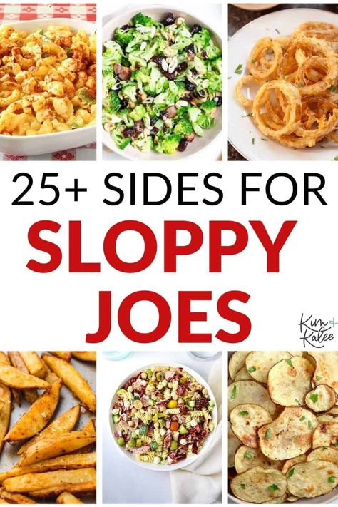 Sides For Sloppy Joes Meals, Side Dishes For Sloppy Joes, Sides For Sloppy Joes, Sloppy Joe Sides, Sloppy Joes Dinner, Comfort Food Healthy, Healthy Sloppy Joes, Easy Weekly Meals, Sloppy Joe Recipe Easy