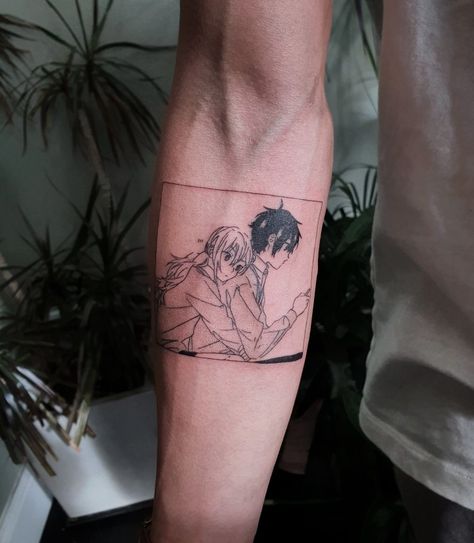 Horimiya Tattoo, Small Shoulder Tattoos, Anime World, Inspiration Tattoos, Cover Up Tattoos, Fine Line Tattoos, Anime Tattoos, Sleeve Tattoo, Chest Tattoo