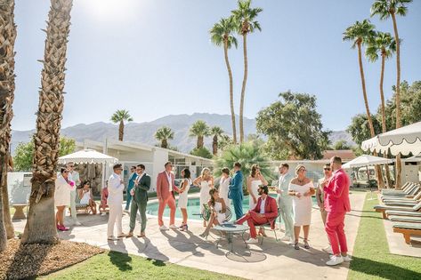 Spencer’s Palm Springs Wedding | Kevin & Scott | Orange County Wedding Photographer Palm Springs Wedding Decor, Palm Springs Wedding Venues, Palm Springs Party, 30th Anniversary Parties, Desert Beauty, Palm Springs Home, Spring Wedding Cake, Parker Palm Springs, Slim Aarons