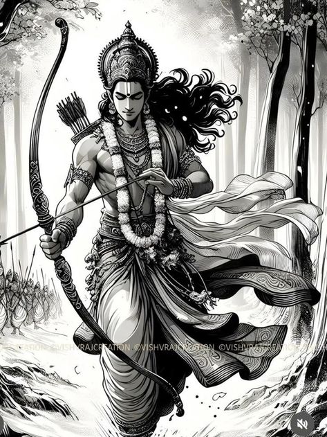 Shiva Tattoo Design, Krishna Drawing, Pencil Sketch Images, Getting A Tattoo, Pen Art Drawings, Shri Ram Photo, Dragon Ball Art Goku, Ram Photos, Hinduism Art