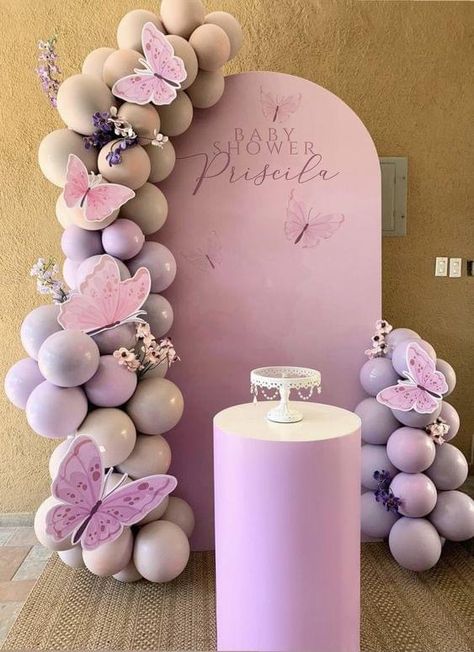 Butterfly Balloon Backdrop, Butterfly Baby Shower Balloon Garland, Butterfly Theme Balloon Decoration, Butterfly Balloon Decor, Butterfly Themed Birthday Party Decoration Ideas, Butterfly Party Backdrop, Butterfly Theme Decor, Butterfly Birthday Party Decorations Backdrop, Butterfly Themed Birthday Party Backdrop