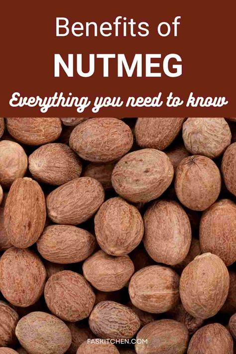 A Pinterest pin showcasing a collection of nutmeg with an informative layout. The pin highlights the nutrition, benefits, and tips on how to use, buy, and store nutmeg. A must-have guide for anyone interested in cooking and health. #NutmegGuide #SpiceBenefits #HealthyCooking Nutmeg Health Benefits, Spices Benefits, Benefits Of Nutmeg, Nutmeg Benefits, Nutmeg Tree, Nutmeg Spice, Myristica Fragrans, Best Superfoods, Healthy Blood Sugar Levels