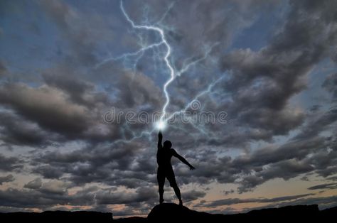 Silhouette of a man. On the hill out of the hand produces lightning. natural com , #Sponsored, #hill, #hand, #Silhouette, #man, #natural #ad Wind Superpower, Lightning Final Fantasy Xiii, Lightning Drawing, Zeus Children, Lightning Powers, Girl Power Tattoo, Alluka Zoldyck, Between Two Worlds, Earth Wind