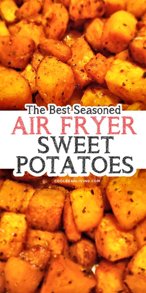 Air Fryer Sweet Potatoes, Potato Cubes, Air Fryer Vegetables, Cubed Sweet Potatoes, Air Fryer Oven Recipes, Air Fry Recipes, Best Air Fryers, Air Fryer Dinner, Airfryer Recipes