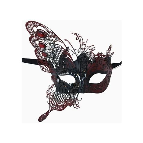 Butterfly Masquerade Laser-Trimmed Black and Red Color Costume Mask ($35) ❤ liked on Polyvore featuring costumes, accessories, masks, butterfly halloween costume, monarch butterfly costume, butterfly costume, masquerade costume and masquerade halloween costume Butterfly Fancy Dress, Masquerade Half Mask, Butterfly Masquerade, Red Masquerade, Monarch Butterfly Costume, Butterfly Halloween Costume, Masquerade Halloween Costumes, Butterfly Halloween, Costume Masquerade