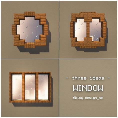 𝗞𝗟𝗔𝗬 | Minecraft Design su Instagram: "WINDOWS DESIGNS | Voilà three window ideas! Let me know in the comments what you think of these! Sort of collab with @rale_design…" Minecraft Custom Village Houses, Minecraft Custom Village, Witch Minecraft, Minecraft Witch House, Minecraft Landscaping, Minecraft Window, Case Minecraft, Minecraft Decoration, Rumah Minecraft Sederhana