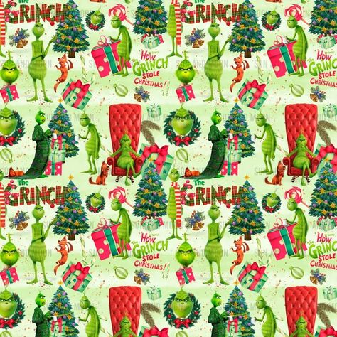 Christmas Grinch Seamless Pattern, Christmas Digital Paper, Cute Monster Seamless Pattern, Christmas Fabric File, Cartoon Seamless File. - Etsy Hong Kong Christmas Digital Paper, The Grinch Christmas, Paper Cute, Christmas Gift Wrap, Christmas Grinch, Wrapping Paper Christmas, Patterned Vinyl, Paper Christmas, Cute Monsters