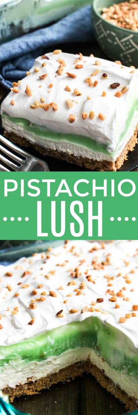 Pistachio Lush Dessert, Pistachio Lush, Cheesecake Whipped Cream, Pistachio Pudding Dessert, Pudding Desert, Oreo Trifle, Pistachio Dessert Pudding, Buttercream Recipes, Dessert Crepes