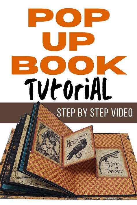 How to make a pop up book with pop up techniques and designs that add to the mini album. Check out the video tutorial to see how to make it Diy Interactive Book, How To Make Pop Up Book, Pop Up Scrapbook Ideas Diy, Popup Book Ideas, Diy Pop Up Book Tutorials, Pop Up Book Ideas Tutorials, Popup Book Diy, How To Make A Pop Up Book, Pop Up Book Template