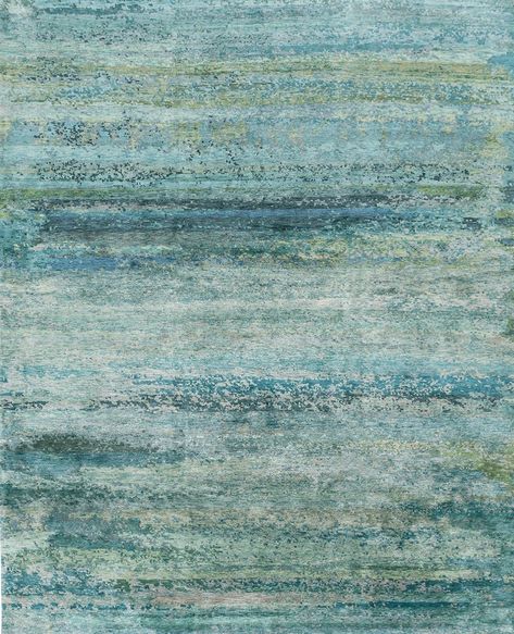 Standard Rug Sizes, Contemporary Carpet, Silk Rugs, Green Country, Silk Carpet, Blues And Greens, Modern Organic, Hand Dyed Silk, Types Of Rugs