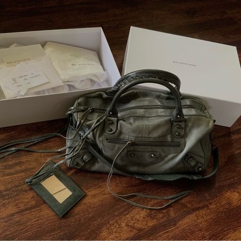 Balenciaga Twiggy Bag Gray Agneau Leather 2010 Bags Balenciaga, Balenciaga Handbags, Balenciaga Bag, The Box, Balenciaga, Light Grey, Tassels, Dust Bag, Let Me