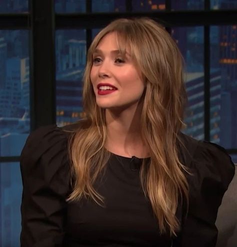 Elizabeth Olsen Hair, Liz Olsen, Lizzie Olsen, Elizabeth Olsen Scarlet Witch, Long Hair With Bangs, It's Friday, Elizabeth Olsen, Hair Envy, Hair Dos