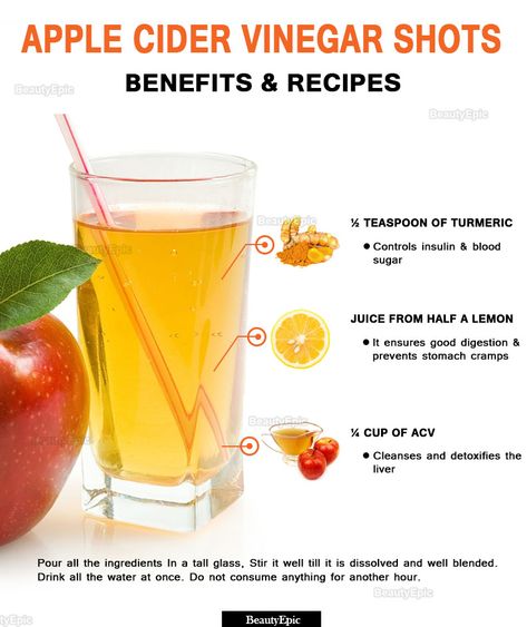 Apple Cider Vinegar Shots: Benefits and Recipes How To Use Apple Cider Vinegar, Apple Cider Vinegar Shots, Apple Cider Vinegar Remedies, Cider Vinegar Benefits, Apple Cider Vinegar Benefits, Tomato Nutrition, Breakfast Low Carb, Full Body Detox, Apple Cider Vinegar Drink