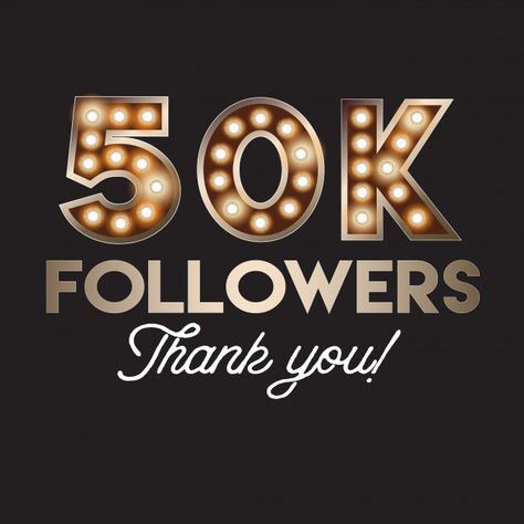 50k followers thank you banner Premium V... | Free Vector #Freepik #freevector #freebackground #freebanner #freecard #freedesign 50k Followers Instagram, 5k Followers Thank You Instagram, Lowrider Tattoo, 10k Instagram Followers, Instagram Likes And Followers, Free Followers On Instagram, Get Instagram Followers, 50k Followers, Followers Instagram