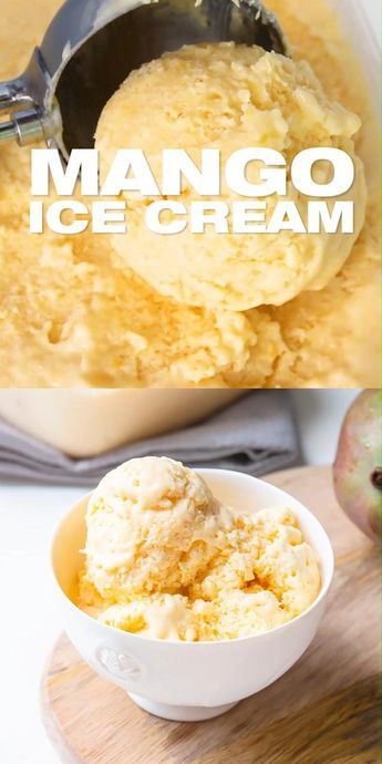 Vegan Coconut Ice Cream, Homemade Mango Ice Cream, Beaming Baker, Homemade Ice Cream Recipes Machine, Mango Ice Cream Recipe, Cream Sauces, Ice Cream Recipes Machine, Healthy Ice Cream Recipes, Dessert Oreo