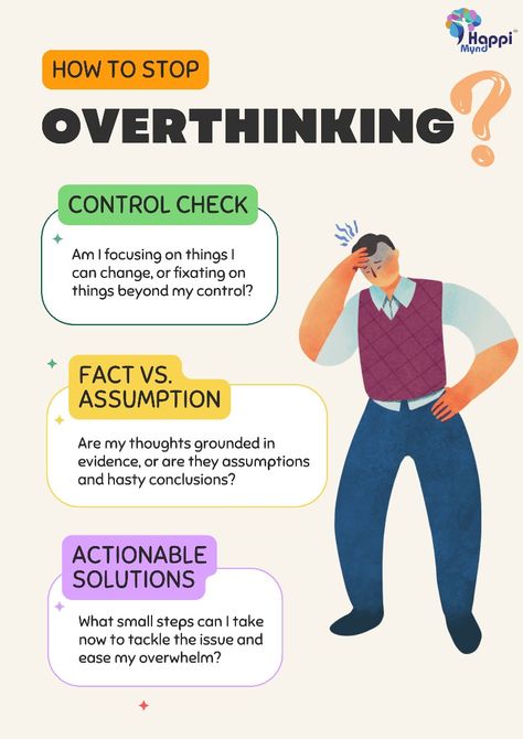 #overthinking #diy #trending #selfcare #wellness #stress #control #solutions #happimynd #emotions How To Control Overthinking, Control Overthinking, Counseling Tips, Psychology Facts, Self Improvement Tips, Emotional Health, Counseling, Self Improvement, Self Care