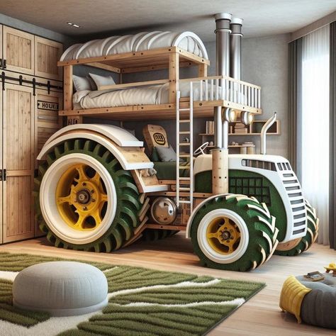 Bump Beds, Tractor Bedroom, Unique Bunk Beds, Weird Beds, Fantasy Furniture, Unique Furniture Design, Bunk Bed Designs, Cute Bedroom Decor, A Frame House