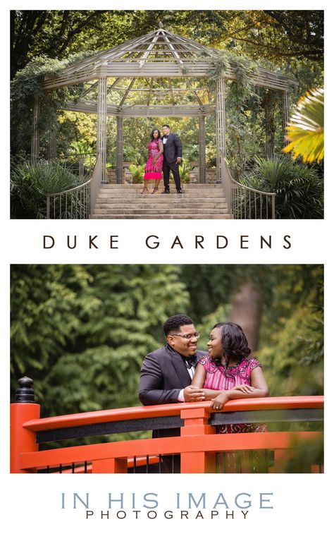 A formal Duke Gardens engagement session. In His Image Photography is a preferred photographer at Sarah P. Duke Gardens for weddings, engagements, bridal, and family sessions. #engagement #engagementromantic #engagementinspiration #emotionalphotography #engagementphotography #couplesphotography #engaged Duke Gardens Engagement Pictures, Duke Gardens, Wedding Venues North Carolina, In His Image, Garden Engagement, Bridal Pictures, Indoor Ceremony, Emotional Photography, Duke University