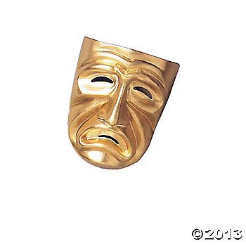 Gold Tragedy Mask for Adults Tragedy Mask, Halloween Express, Tv Tropes, Gold Mask, Full Face Mask, Costume Mask, Funny Halloween Costumes, Costume Shop, Halloween Accessories