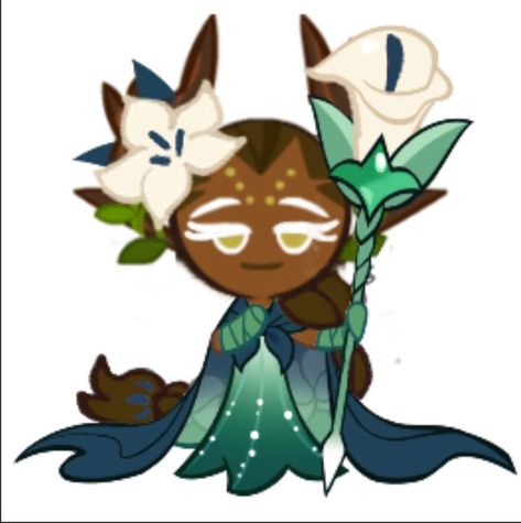 ** White Lilies your Millennial Tree cookie** Millennial Tree Cookie, White Lily Cookie, Sacred Forest, White Lily, Change My Mind, Cookie Run Kingdom, White Lilies, I Quit, Cookie Run