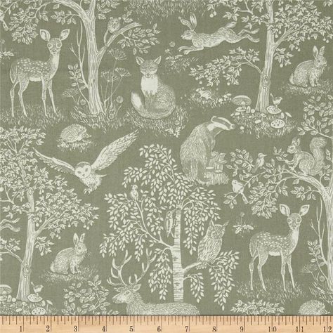 Andover Fabrics, Nursery Wallpaper, Made To Measure Curtains, Round Mirrors, Forest Animals, Quilt Shop, In The Woods, Surface Design, House Colors