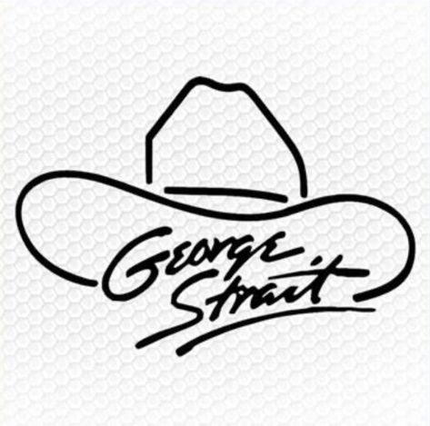 George Strait Tattoo Ideas, George Strait Tattoos, Music Tats, George Strait Quotes, Western Tattoo, Painting Table, Country Clothes, Silhouette Cameo Crafts, Graff Art