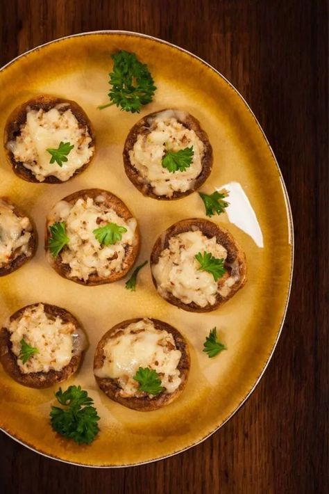 Ina Garten Stuffed Mushrooms - Table for Seven Mushroom Cups, Sausage Stuffed Mushrooms, Stuffed Mushroom, Hot Italian Sausage, Stuffed Mushroom Caps, Team Members, Cream Cheese Filling, Mushroom Recipes, Italian Sausage